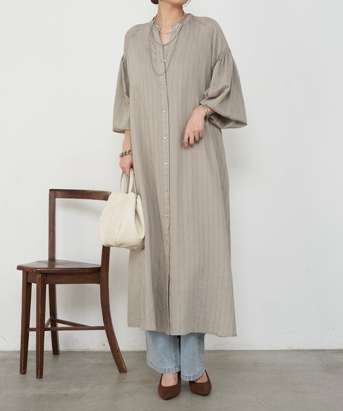 Jena espace merveilleux（ジェナ　エスパスメルヴェイユ）の「ストライプワンピ（ワンピース・レディース・アイボリー・FREE）」の2枚目の写真