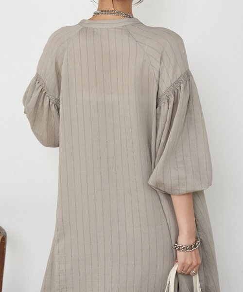 Jena espace merveilleux（ジェナ　エスパスメルヴェイユ）の「ストライプワンピ（ワンピース・レディース・アイボリー・FREE）」の6枚目の写真