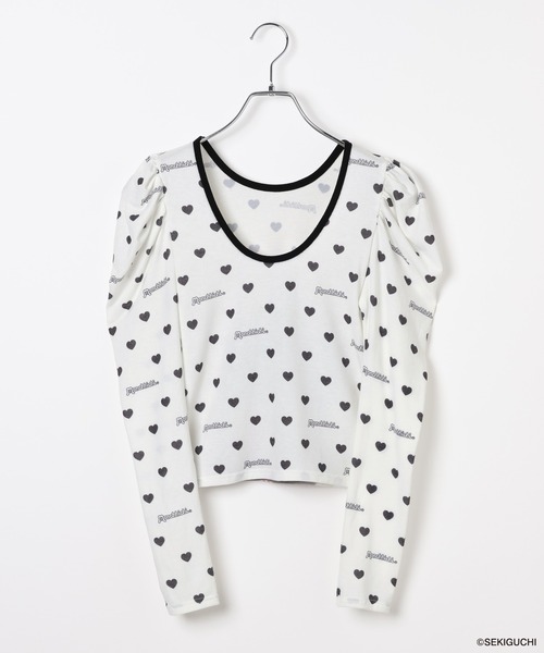 Heather（ヘザー）の「【モンチッチ×Heather】ハートシアーTEE　659562（Tシャツ/カットソー・レディース・レッド/ブラック・FREE）」の17枚目の写真