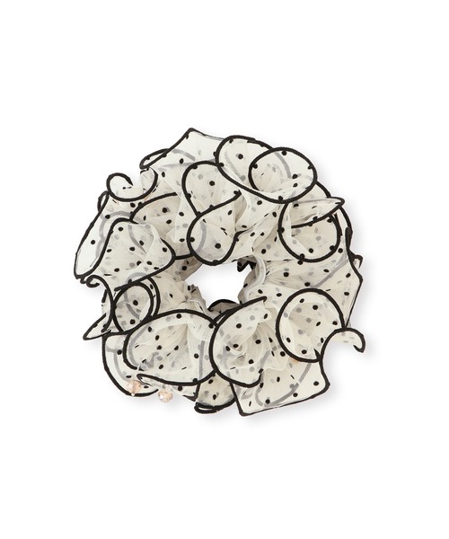 VIS（ビス）の「シアードットボリュームシュシュ（シュシュ・レディース・ホワイト/ブラック・FREE）」の11枚目の写真