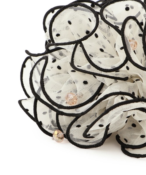 VIS（ビス）の「シアードットボリュームシュシュ（シュシュ・レディース・ホワイト/ブラック・FREE）」の13枚目の写真