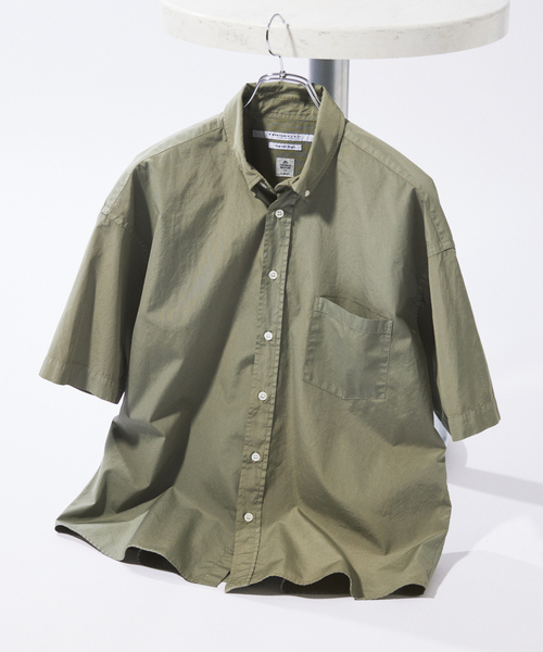 JOURNAL STANDARD(ジャーナルスタンダード)の「THOMAS MASON / トーマスメイソン ファットシルエット ボタンダウンシャツ(シャツ/ブラウス・メンズ・カーキ/イエロー/ホワイト/ライトグレー・LARGE/MEDIUM)」の3枚目の写真