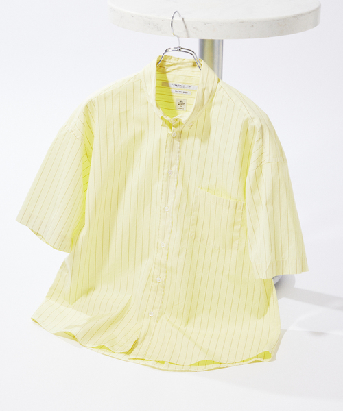 JOURNAL STANDARD(ジャーナルスタンダード)の「THOMAS MASON / トーマスメイソン ファットシルエット ボタンダウンシャツ(シャツ/ブラウス・メンズ・カーキ/イエロー/ホワイト/ライトグレー・LARGE/MEDIUM)」の4枚目の写真