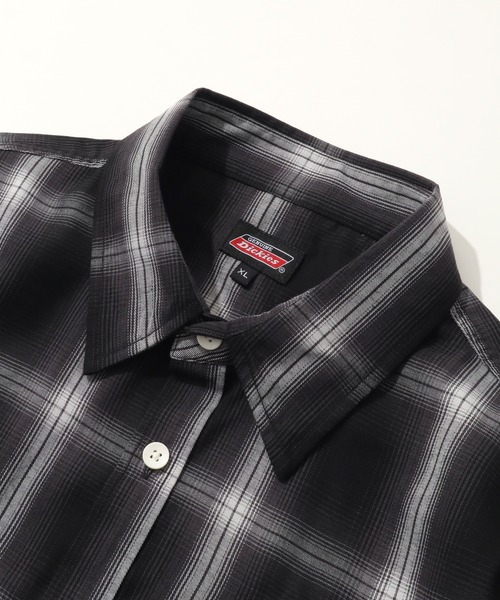 Dickies(ディッキーズ)の「【GENUINE DICKIES/ジェニュインディッキーズ】T/Cブロードオンブレチェックワーク半袖シャツ(シャツ/ブラウス・メンズ・ブラック/ホワイト・M/L/XL)」の8枚目の写真