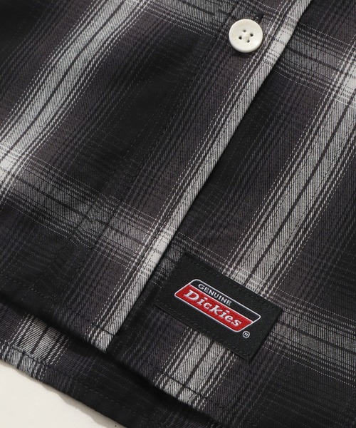 Dickies(ディッキーズ)の「【GENUINE DICKIES/ジェニュインディッキーズ】T/Cブロードオンブレチェックワーク半袖シャツ(シャツ/ブラウス・メンズ・ブラック/ホワイト・M/L/XL)」の10枚目の写真