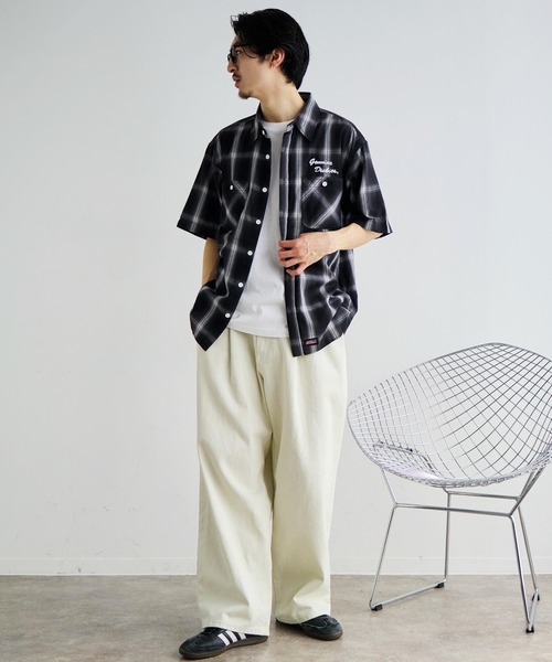 Dickies(ディッキーズ)の「【GENUINE DICKIES/ジェニュインディッキーズ】T/Cブロードオンブレチェックワーク半袖シャツ(シャツ/ブラウス・メンズ・ブラック/ホワイト・M/L/XL)」の15枚目の写真