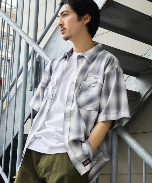 Dickies(ディッキーズ)の「【GENUINE DICKIES/ジェニュインディッキーズ】T/Cブロードオンブレチェックワーク半袖シャツ(シャツ/ブラウス・メンズ・ブラック/ホワイト・M/L/XL)」の20枚目の写真