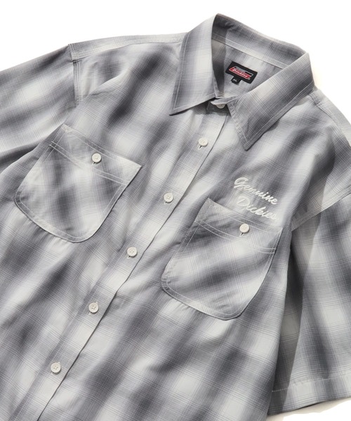 Dickies(ディッキーズ)の「【GENUINE DICKIES/ジェニュインディッキーズ】T/Cブロードオンブレチェックワーク半袖シャツ(シャツ/ブラウス・メンズ・ブラック/ホワイト・M/L/XL)」の17枚目の写真