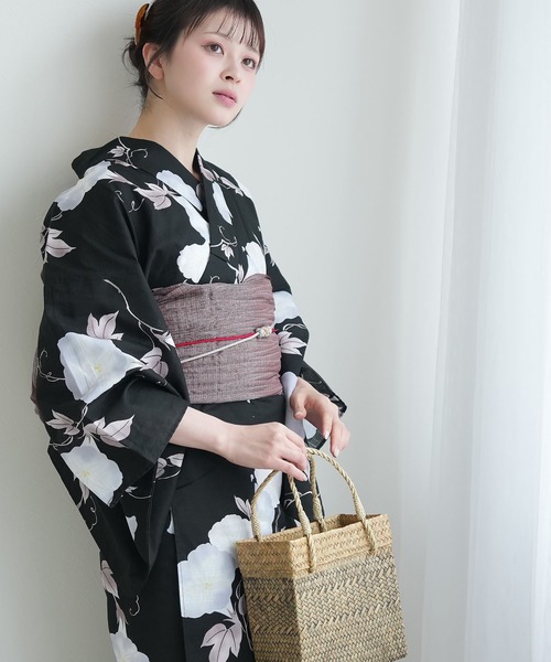 浴衣3点セット 宵涼みの朝顔（浴衣）｜utatane（ウタタネ）の