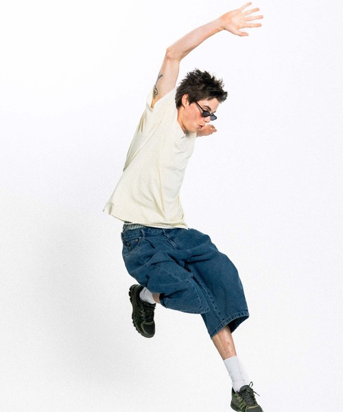 Elanque(エランク)の「fade cut-off T-shirt / カットオフダメージTシャツ(Tシャツ/カットソー・メンズ・ホワイト/イエロー/グリーン・MEDIUM/LARGE)」の12枚目の写真