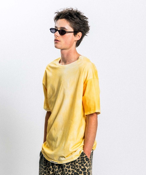 Elanque(エランク)の「fade cut-off T-shirt / カットオフダメージTシャツ(Tシャツ/カットソー・メンズ・ホワイト/イエロー/グリーン・MEDIUM/LARGE)」の16枚目の写真