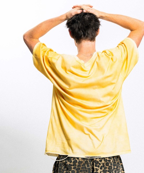 Elanque(エランク)の「fade cut-off T-shirt / カットオフダメージTシャツ(Tシャツ/カットソー・メンズ・ホワイト/イエロー/グリーン・MEDIUM/LARGE)」の21枚目の写真