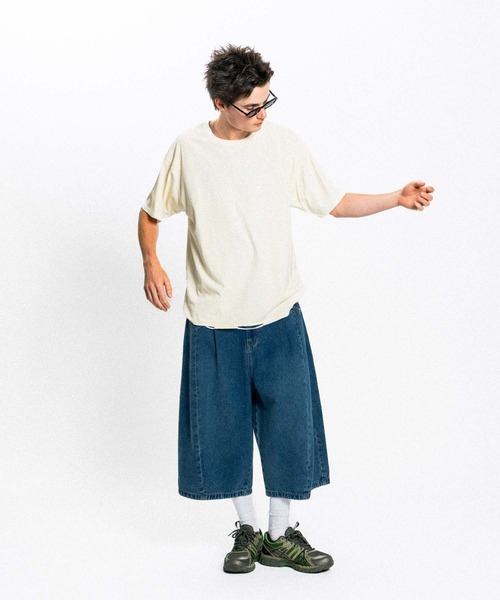 Elanque(エランク)の「fade cut-off T-shirt / カットオフダメージTシャツ(Tシャツ/カットソー・メンズ・ホワイト/イエロー/グリーン・MEDIUM/LARGE)」の10枚目の写真