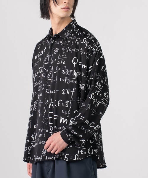 rehacer(レアセル)の「rehacer : Random Formula Shirt / ランダム フォーミュラ シャツ(シャツ/ブラウス・メンズ・ブラック・SMALL/MEDIUM/LARGE/X-LARGE)」の4枚目の写真