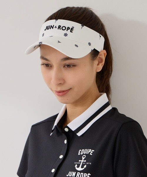 JUN&ROPE'(ジュンアンドロペ)の「小紋柄バイザー(サンバイザー・レディース・ブラック/ベージュ/ホワイト・FREE)」の11枚目の写真