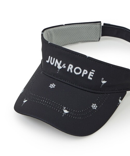 JUN&ROPE'(ジュンアンドロペ)の「小紋柄バイザー(サンバイザー・レディース・ブラック/ベージュ/ホワイト・FREE)」の16枚目の写真