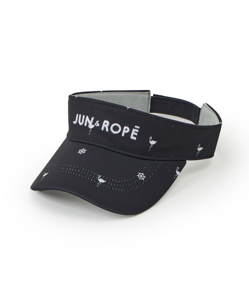 JUN&ROPE'(ジュンアンドロペ)の「小紋柄バイザー(サンバイザー・レディース・ブラック/ベージュ/ホワイト・FREE)」の5枚目の写真
