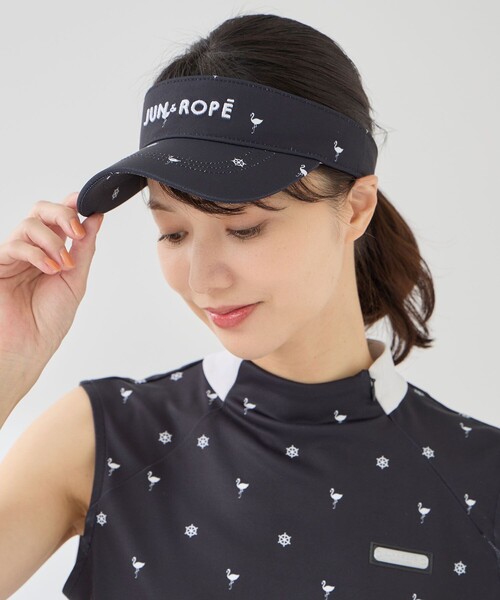 JUN&ROPE'(ジュンアンドロペ)の「小紋柄バイザー(サンバイザー・レディース・ブラック/ベージュ/ホワイト・FREE)」の8枚目の写真