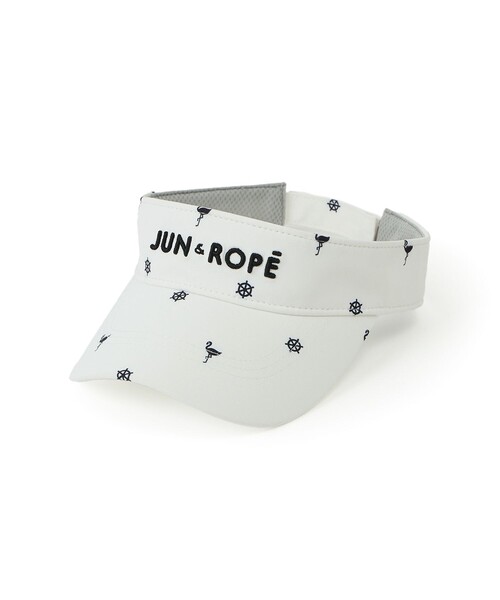 JUN&ROPE'(ジュンアンドロペ)の「小紋柄バイザー(サンバイザー・レディース・ブラック/ベージュ/ホワイト・FREE)」の7枚目の写真