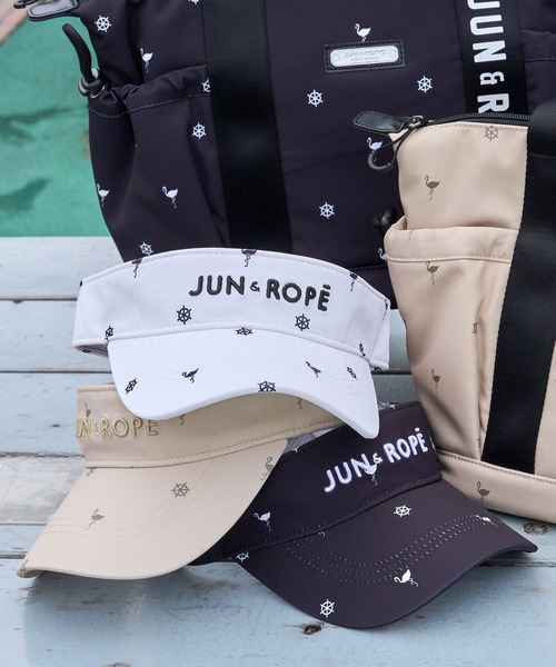 JUN&ROPE'(ジュンアンドロペ)の「小紋柄バイザー(サンバイザー・レディース・ブラック/ベージュ/ホワイト・FREE)」の18枚目の写真