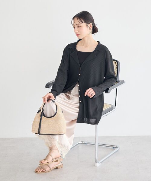 earth music&ecology（アースミュージックアンドエコロジー）の「サテンレーススカート（スカート・レディース・ホワイト系その他2/ブラック・FREE）」の17枚目の写真