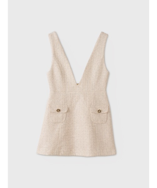 EIMY ISTOIRE(エイミーイストワール)の「ECLAT TWEED DRESS(ワンピース・レディース・ライトピンク/ライトグレー・38/36)」の1枚目の写真
