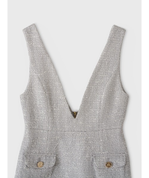 EIMY ISTOIRE(エイミーイストワール)の「ECLAT TWEED DRESS(ワンピース・レディース・ライトピンク/ライトグレー・38/36)」の12枚目の写真