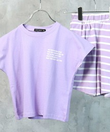 SHISKY（シスキー）の「ノースリーブプリントTシャツ ボーダーショートパンツ セットアップ（セットアップ）」
