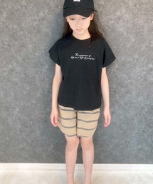 SHISKY（シスキー）の「ノースリーブプリントTシャツ ボーダーショートパンツ セットアップ（セットアップ）」