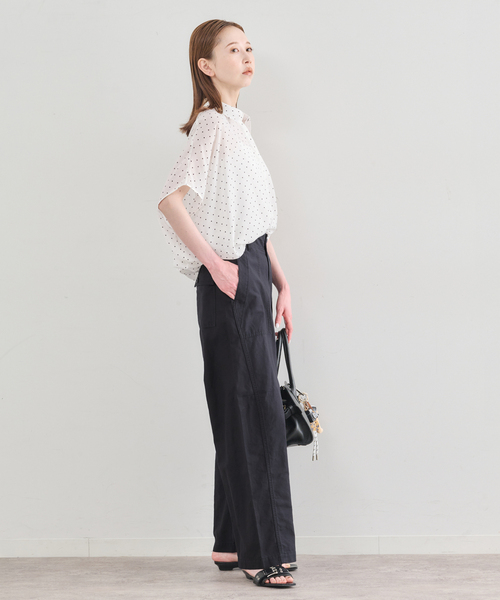 U by SPICK&SPAN(ユーバイスピックアンドスパン)の「襟つきドットブラウス(シャツ/ブラウス・レディース・ホワイト/ブラック・FREE)」の13枚目の写真