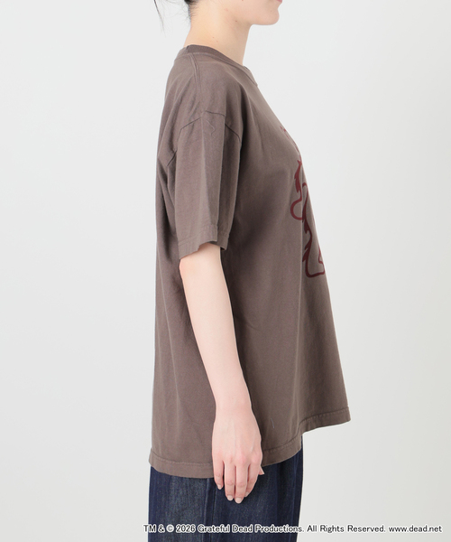 GOOD ROCK SPEED（グッドロックスピード）の「GOOD ROCK SPEED / グッドロックスピード  DANCING BEAR FLOCKED PRINT T-SHIRT（Tシャツ/カットソー・レディース・ブラウン・MEDIUM/SMALL/LARGE）」の5枚目の写真