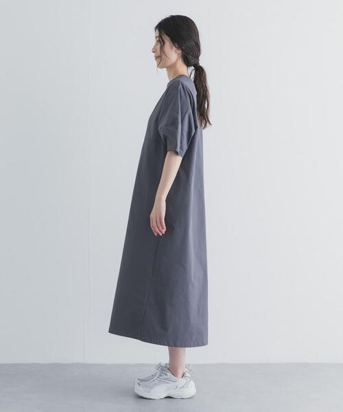 URBAN RESEARCH DOORS(アーバンリサーチドアーズ)の「2WAYランタンスリーブ ワンピース | 撥水/ウォッシャブル/アウトドア/キャンプ/雨の日/カジュアル(ワンピース・レディース・ブラック/チャコールグレー・FREE)」の16枚目の写真