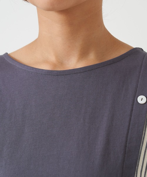 HEART MARKET（ハートマーケット）の「異素材MIXドルマン（Tシャツ/カットソー・レディース・チャコール/グレー/ネイビー/ホワイト・FREE）」の18枚目の写真