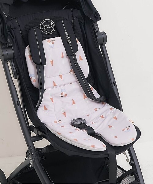 apres les cours(アプレレクール)の「ひんやりベビーカーシート(ベビーカー/ベビーカー用品・キッズ・ライトグレー/アイボリー・FREE)」の1枚目の写真
