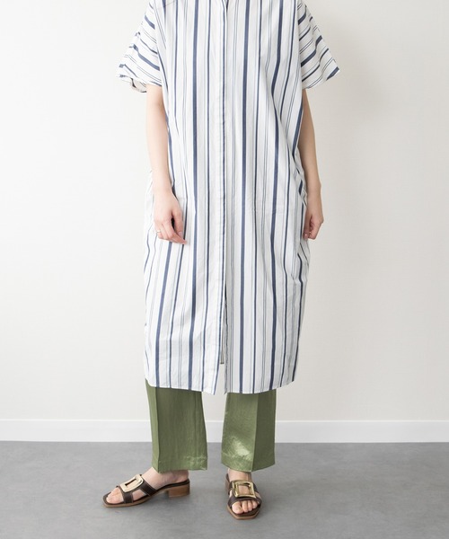 inter-chaussures（インターショシュール）の「【Oh my Sandals】メタルバックルローヒールミュールサンダル(E62001)（サンダル・レディース・ダークブラウン/ホワイト・37/36/35/38/39）」の4枚目の写真