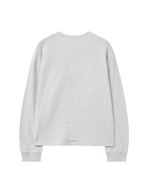 PHYPS MOTORCYCLE(フィップスモーターサイクル)の「Waffle Henry Neck Long Sleeve White(Tシャツ/カットソー・レディース・その他・LARGE/X-LARGE/SMALL/MEDIUM)」の2枚目の写真