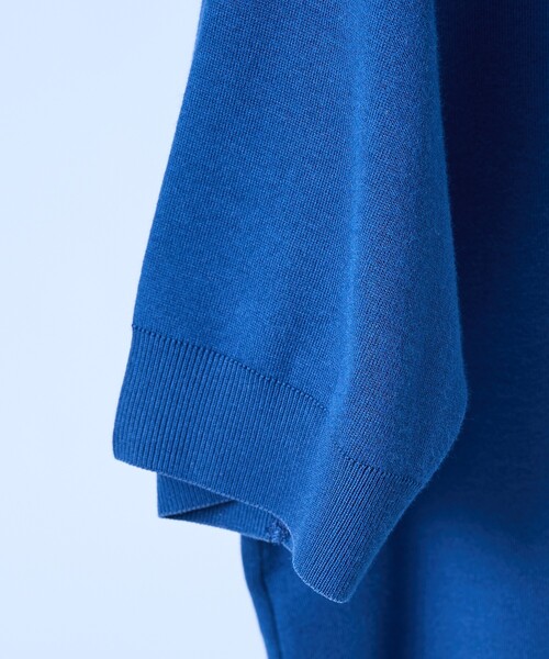 5351 POUR LES HOMMES(ゴーサンゴーイチプールオム)の「【シルケットコットン】セーターマシーン クルーネック ニットTシャツ(ニット/セーター・メンズ・ホワイト/ブラック/ブルー・50/48/46/44)」の8枚目の写真