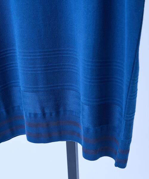 5351 POUR LES HOMMES(ゴーサンゴーイチプールオム)の「【シルケットコットン】セーターマシーン クルーネック ニットTシャツ(ニット/セーター・メンズ・ホワイト/ブラック/ブルー・50/48/46/44)」の9枚目の写真