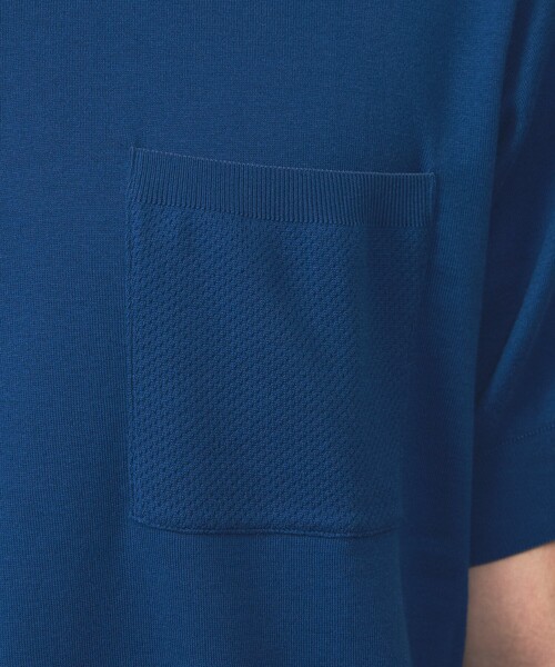 5351 POUR LES HOMMES(ゴーサンゴーイチプールオム)の「【シルケットコットン】セーターマシーン クルーネック ニットTシャツ(ニット/セーター・メンズ・ホワイト/ブラック/ブルー・50/48/46/44)」の15枚目の写真