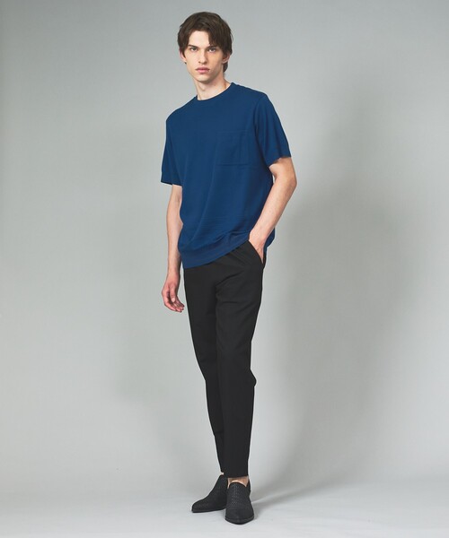 5351 POUR LES HOMMES(ゴーサンゴーイチプールオム)の「【シルケットコットン】セーターマシーン クルーネック ニットTシャツ(ニット/セーター・メンズ・ホワイト/ブラック/ブルー・50/48/46/44)」の16枚目の写真
