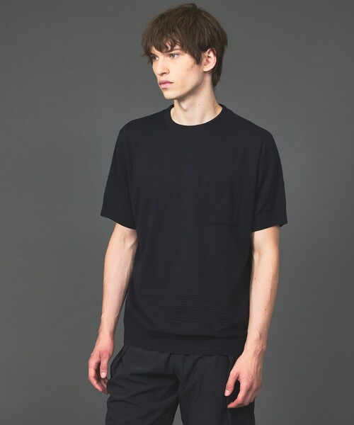 5351 POUR LES HOMMES(ゴーサンゴーイチプールオム)の「【シルケットコットン】セーターマシーン クルーネック ニットTシャツ(ニット/セーター・メンズ・ホワイト/ブラック/ブルー・50/48/46/44)」の19枚目の写真