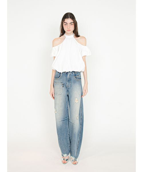 SORIN(ソリン )の「Back Open Balloon Blouse/バックオープン バルーンブラウス(シャツ/ブラウス・レディース・ホワイト/サックスブルー/チェック・38)」の19枚目の写真