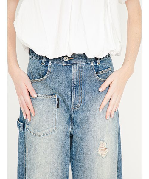 SORIN(ソリン )の「Back Open Balloon Blouse/バックオープン バルーンブラウス(シャツ/ブラウス・レディース・ホワイト/サックスブルー/チェック・38)」の14枚目の写真