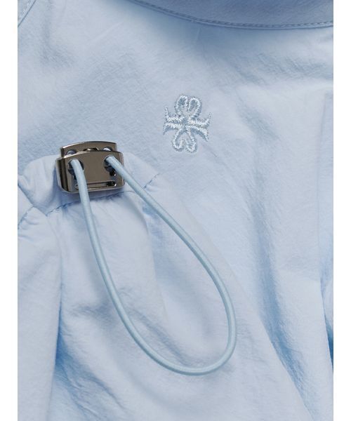 SORIN(ソリン )の「Back Open Balloon Blouse/バックオープン バルーンブラウス(シャツ/ブラウス・レディース・ホワイト/サックスブルー/チェック・38)」の6枚目の写真