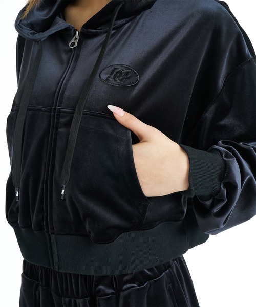 DC(ディーシー)の「DC/ディーシー 26 WS VELOUR SHORT ZH パーカー LZH264310(パーカー・レディース・ベージュ/ブラック・L/M)」の10枚目の写真