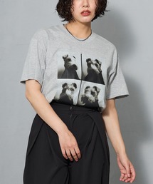 モノクロフォト コラージュプリントTシャツ