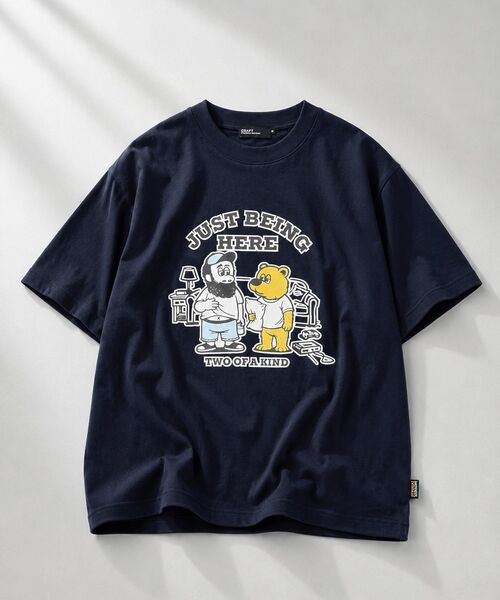 CRAFT STANDARD BOUTIQUE(クラフトスタンダードブティック)の「【WANDER ANIMALS】グラフィックT(Tシャツ/カットソー・メンズ・ブラック/チャコールグレー/ホワイト/ネイビー・M/L)」の4枚目の写真