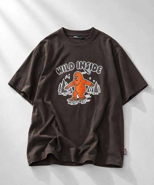 CRAFT STANDARD BOUTIQUE(クラフトスタンダードブティック)の「【WANDER ANIMALS】グラフィックT(Tシャツ/カットソー・メンズ・ブラック/チャコールグレー/ホワイト/ネイビー・M/L)」の3枚目の写真