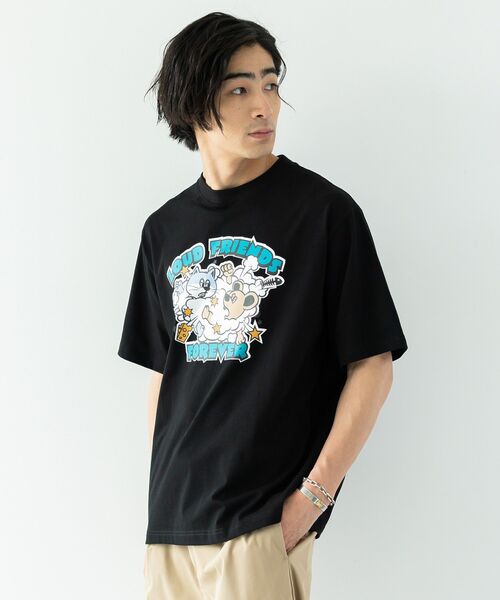 CRAFT STANDARD BOUTIQUE(クラフトスタンダードブティック)の「【WANDER ANIMALS】グラフィックT(Tシャツ/カットソー・メンズ・ブラック/チャコールグレー/ホワイト/ネイビー・M/L)」の6枚目の写真