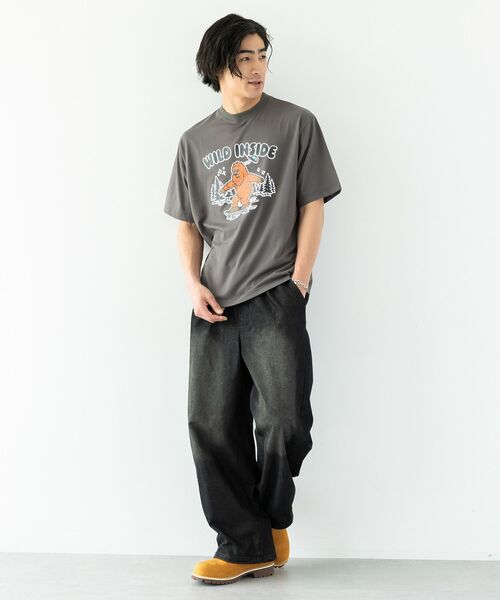 CRAFT STANDARD BOUTIQUE(クラフトスタンダードブティック)の「【WANDER ANIMALS】グラフィックT(Tシャツ/カットソー・メンズ・ブラック/チャコールグレー/ホワイト/ネイビー・M/L)」の15枚目の写真